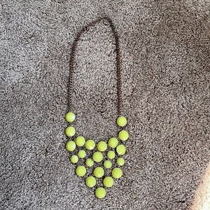 Lime green statement necklace